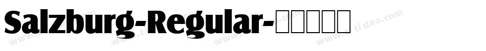 Salzburg-Regular字体转换