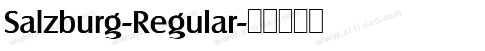 Salzburg-Regular字体转换