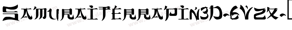 SamuraiTerrapin3D-6Vzx字体转换