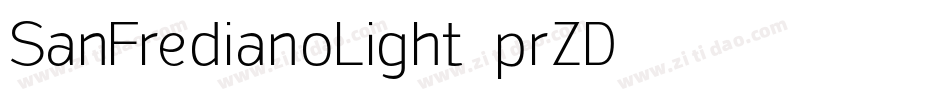 SanFredianoLight-prZD字体转换