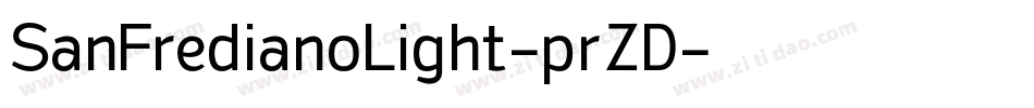 SanFredianoLight-prZD字体转换