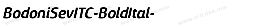 BodoniSevITC-BoldItal字体转换