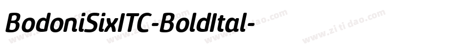 BodoniSixITC-BoldItal字体转换