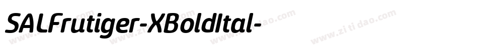 SALFrutiger-XBoldItal字体转换