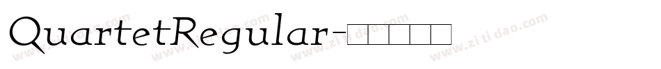 QuartetRegular字体转换 QuartetRegular字体转换