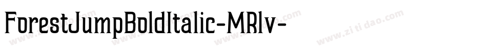 ForestJumpBoldItalic-MRlv字体转换