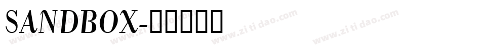 SANDBOX字体转换