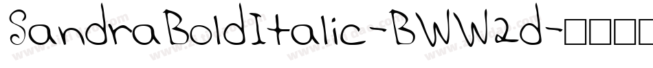 SandraBoldItalic-BWW2d字体转换