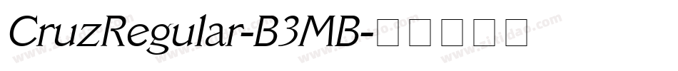 CruzRegular-B3MB字体转换