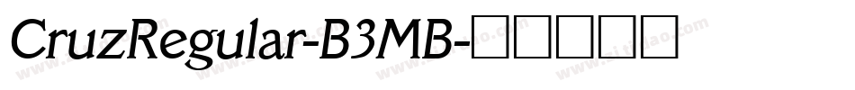 CruzRegular-B3MB字体转换