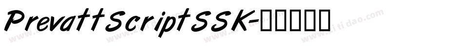 PrevattScriptSSK字体转换