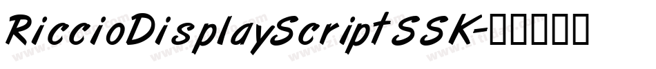 RiccioDisplayScriptSSK字体转换