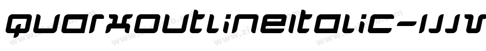 QuarxOutlineItalic-1jjv字体转换 QuarxOutlineItalic-1jjv字体转换
