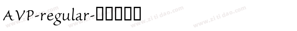 AVP-regular字体转换