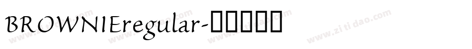 BROWNIEregular字体转换