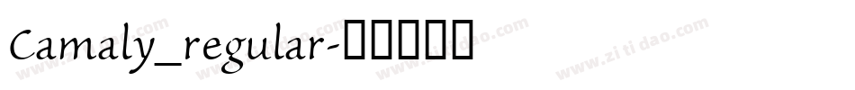 Camaly_regular字体转换