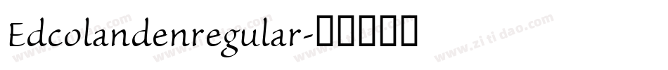 Edcolandenregular字体转换