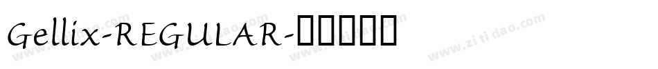 Gellix-REGULAR字体转换