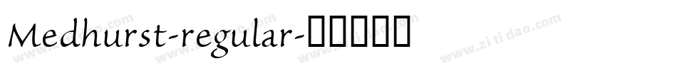 Medhurst-regular字体转换