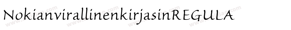 NokianvirallinenkirjasinREGULAR字体转换