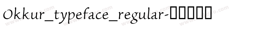 Okkur_typeface_regular字体转换