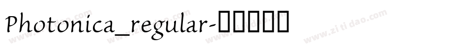 Photonica_regular字体转换