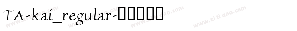 TA-kai_regular字体转换