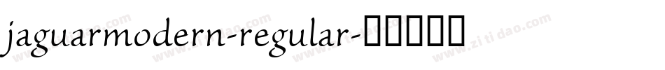 jaguarmodern-regular字体转换
