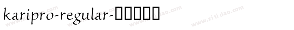 karipro-regular字体转换