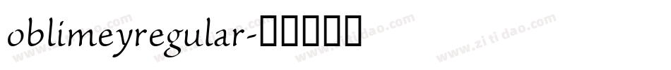 oblimeyregular字体转换