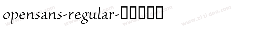 opensans-regular字体转换