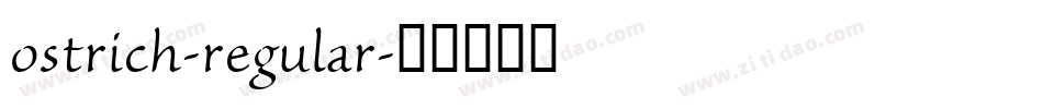 ostrich-regular字体转换