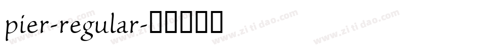 pier-regular字体转换