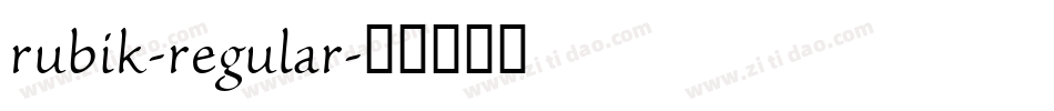 rubik-regular字体转换