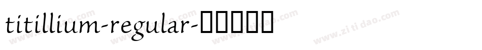 titillium-regular字体转换