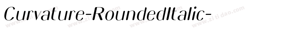 Curvature-RoundedItalic字体转换