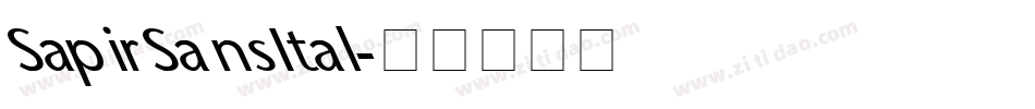SapirSansItal字体转换