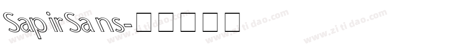 SapirSans字体转换