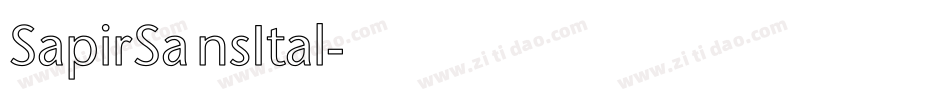 SapirSansItal字体转换