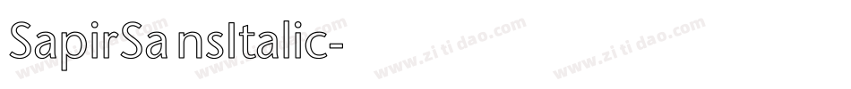 SapirSansItalic字体转换