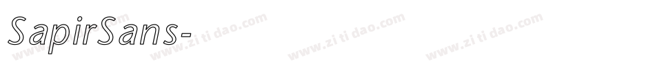 SapirSans字体转换