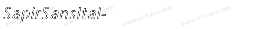SapirSansItal字体转换