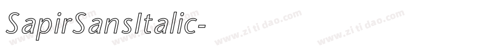 SapirSansItalic字体转换