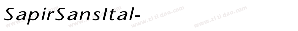 SapirSansItal字体转换