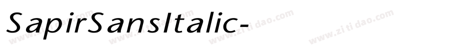 SapirSansItalic字体转换