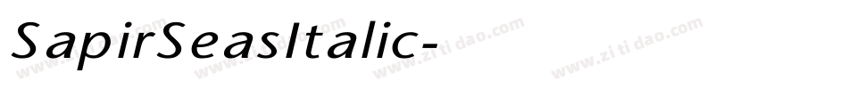 SapirSeasItalic字体转换