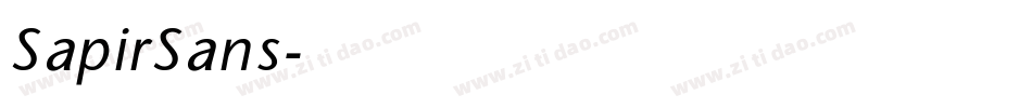 SapirSans字体转换