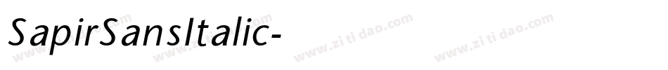 SapirSansItalic字体转换