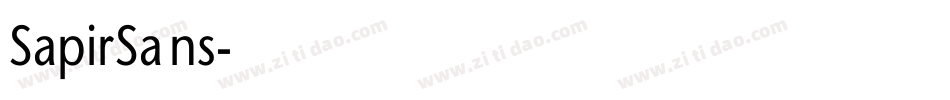SapirSans字体转换