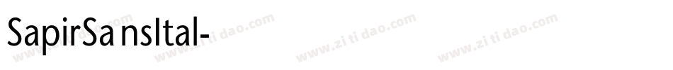 SapirSansItal字体转换